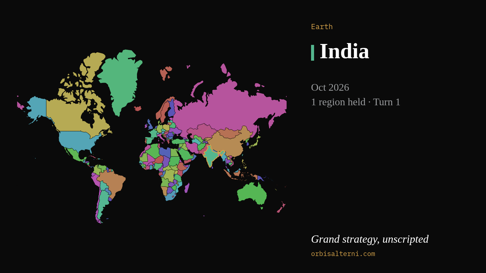 The map of this world as it stands