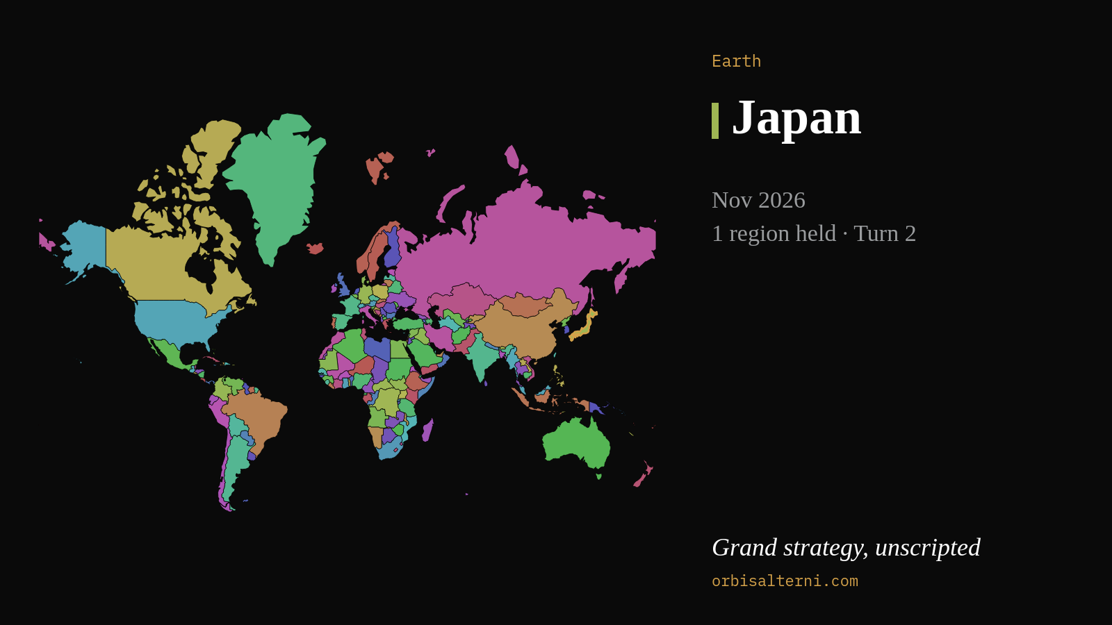 The map of this world as it stands