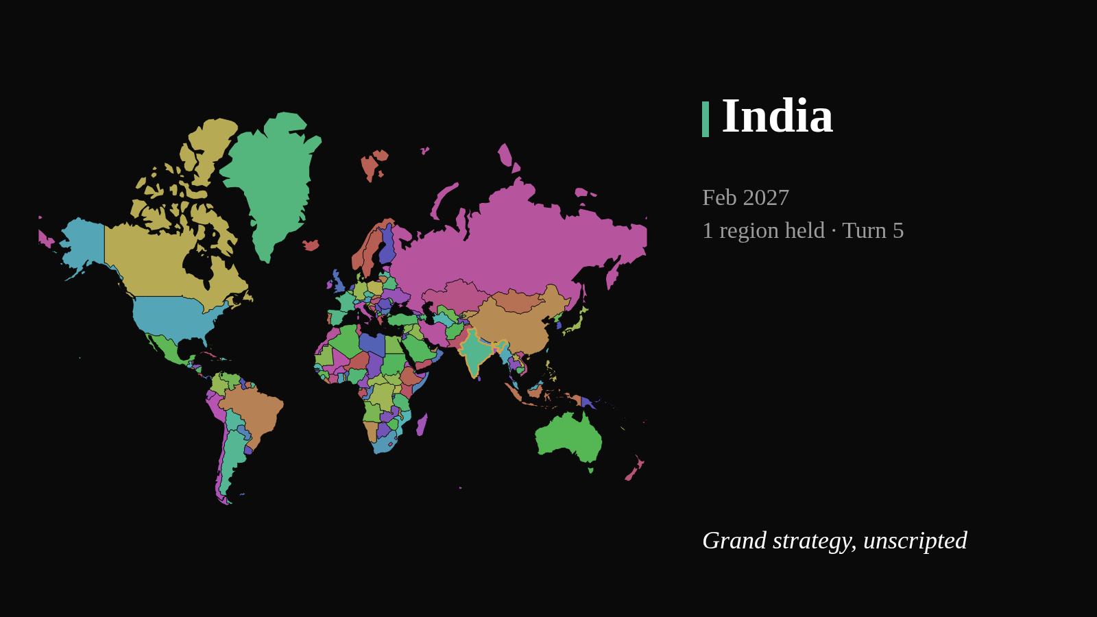 The map of this world as it stands