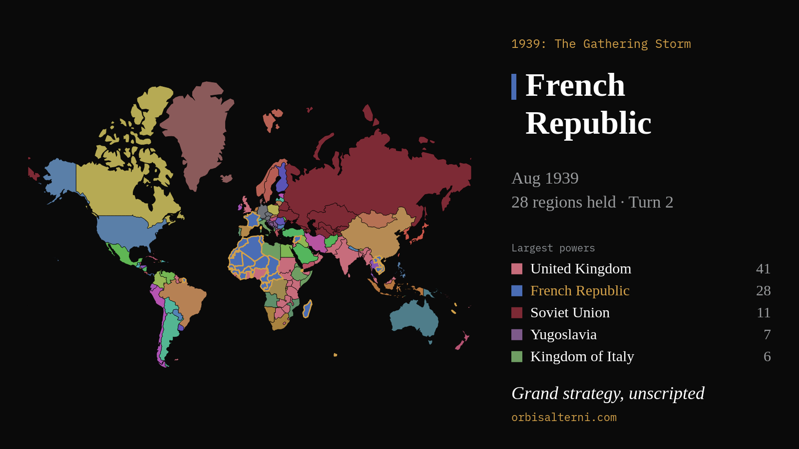 The map of this world as it stands
